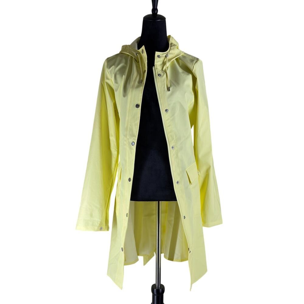 $140 RAINS Curve W Jacket Color Straw Medium NWT - Picture 5 of 16